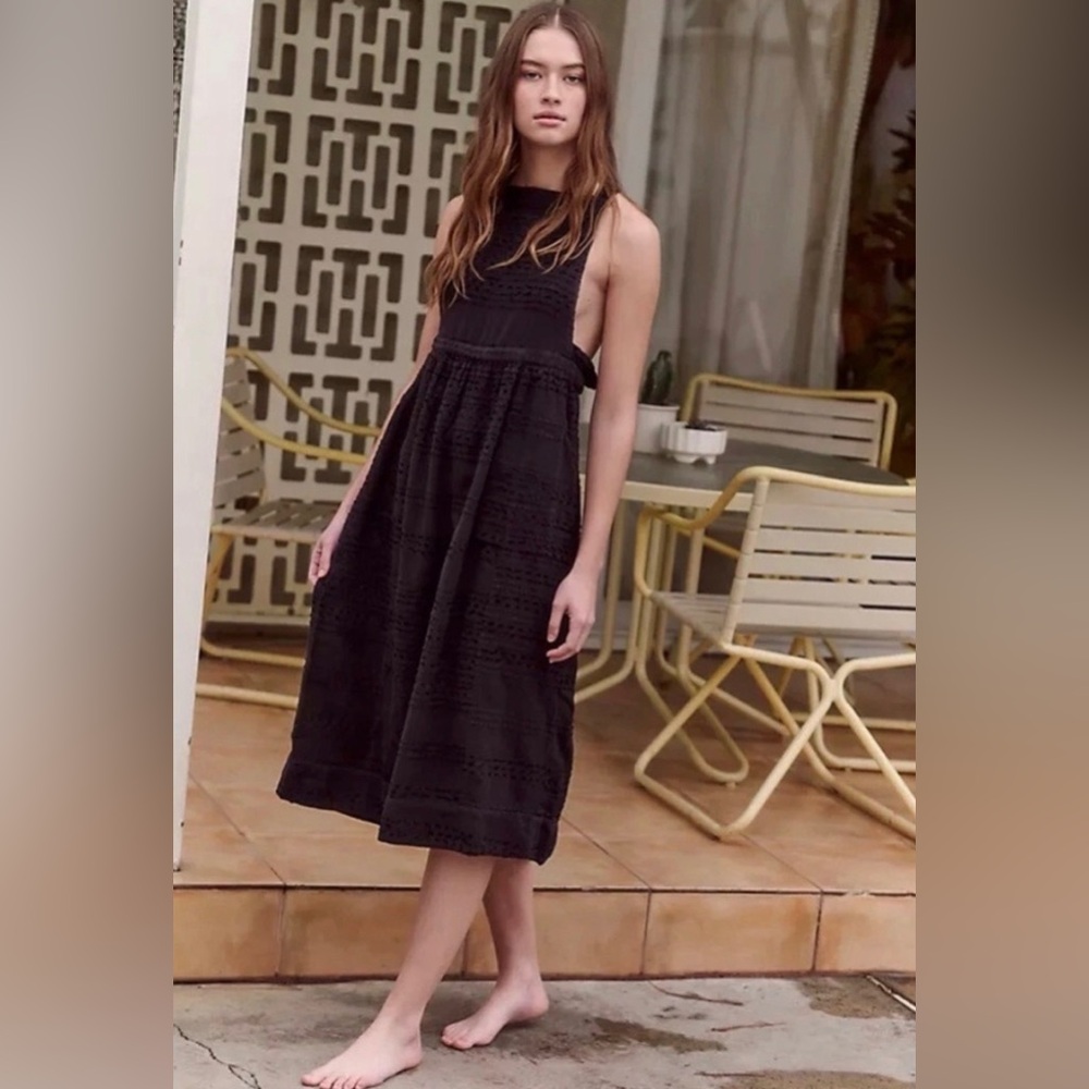 Free People Good for the Soul apron dress, XS NWT